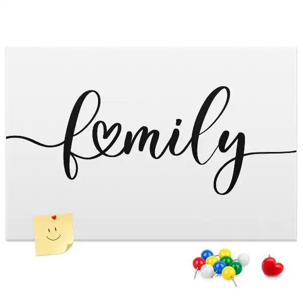 Panou din plută cu inscripția Family