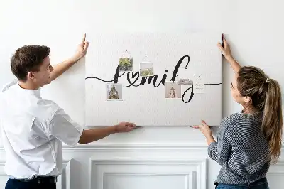 Panou din plută cu inscripția Family