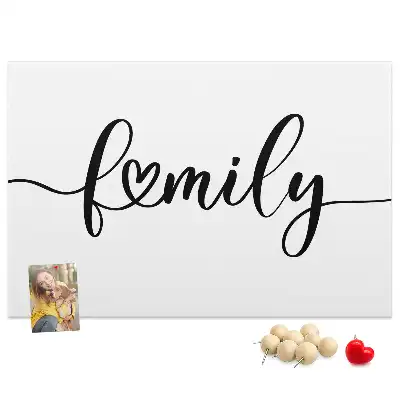 Panou din plută cu inscripția Family