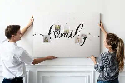 Panou din plută cu inscripția Family