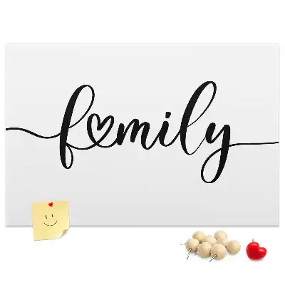 Panou din plută cu inscripția Family