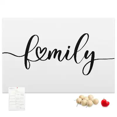 Panou din plută cu inscripția Family