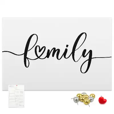 Panou din plută cu inscripția Family