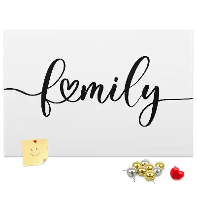 Panou din plută cu inscripția Family