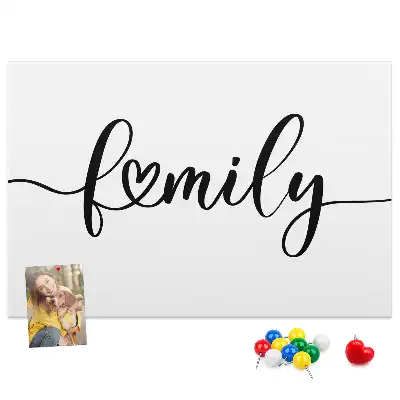 Panou din plută cu inscripția Family