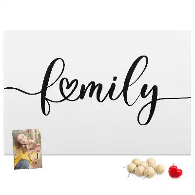 Panou din plută cu inscripția Family