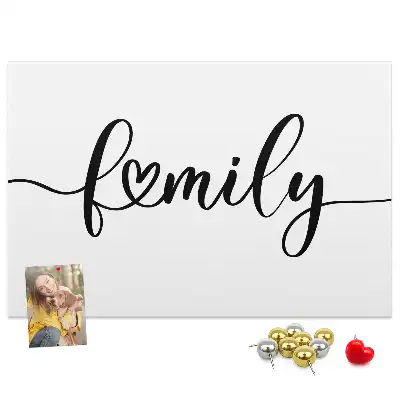 Panou din plută cu inscripția Family