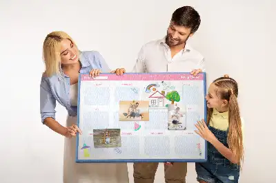 Calendar de perete din plută cu fazele lunii