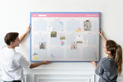 Calendar de perete din plută cu fazele lunii