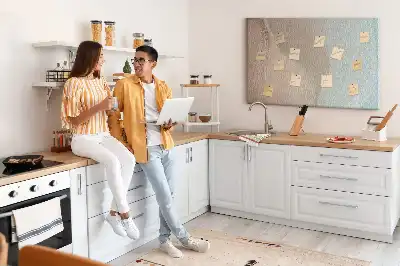 Panou din plută cu model abstract valuri