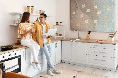 Panou din plută cu model abstract valuri