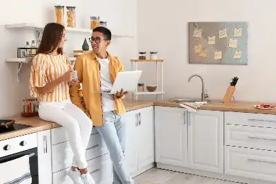 Panou din plută cu model abstract valuri