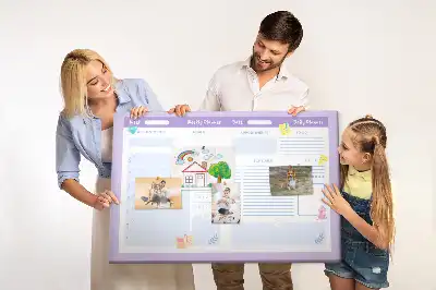 Panou de plută pentru planificare anuală roz