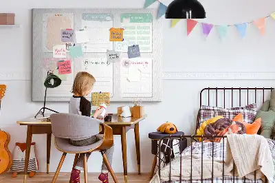 Panou din plută pentru notițe colorate