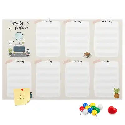 Calendar de perete săptămânal din plută