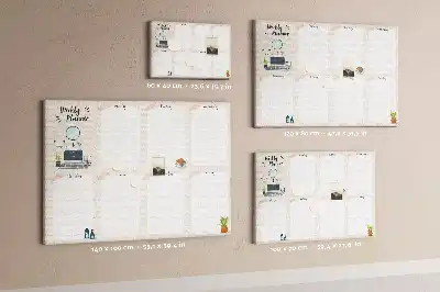 Calendar de perete săptămânal din plută