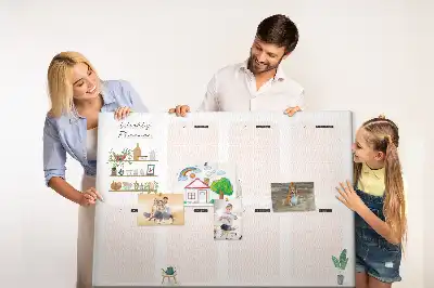 Panou din plută pentru organizarea programului săptămânal