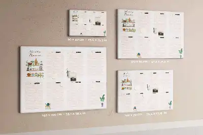 Panou din plută pentru organizarea programului săptămânal