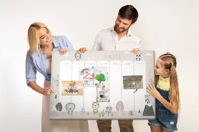 Panou din plută cu organizator pentru program săptămânal