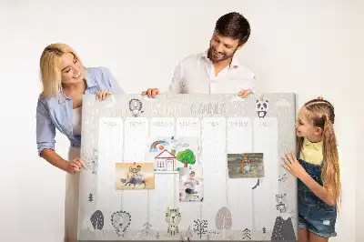 Panou din plută cu organizator pentru program săptămânal