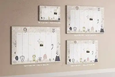 Panou din plută cu organizator pentru program săptămânal