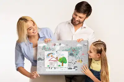Panou de plută cu hartă cu desene animate