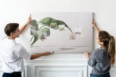Panou din plută cu model abstract reprezentând frunze