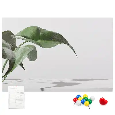 Panou din plută cu model abstract reprezentând frunze