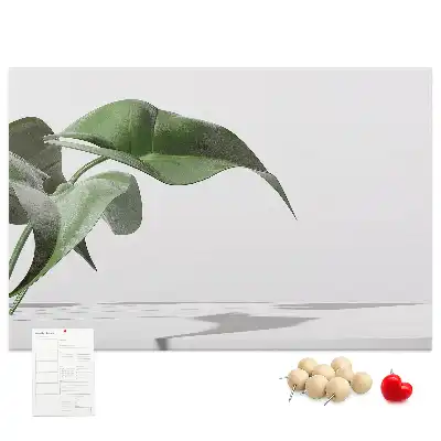 Panou din plută cu model abstract reprezentând frunze