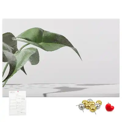 Panou din plută cu model abstract reprezentând frunze