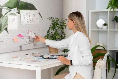 Panou din plută cu model abstract reprezentând frunze
