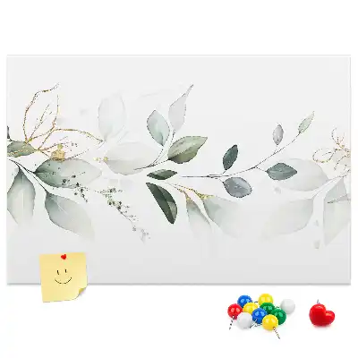 Tablă de plută cu design geometric botanic