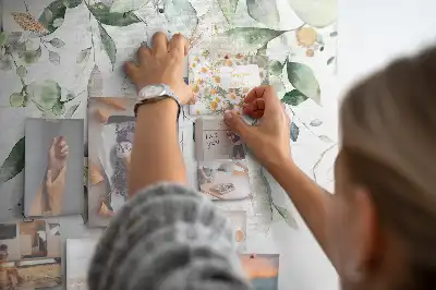 Panou din plută cu imprimeu frunze și plante