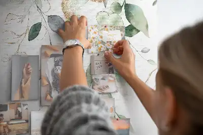 Panou din plută cu imprimeu frunze și plante