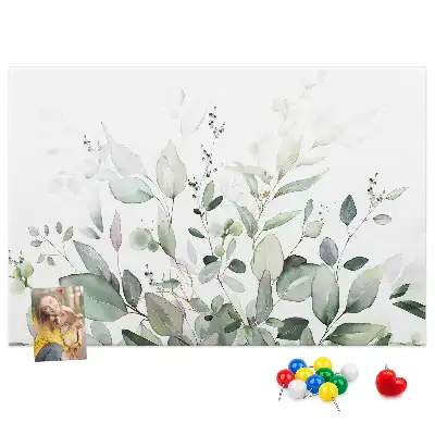 Tablă de plută cu model botanic cu frunze