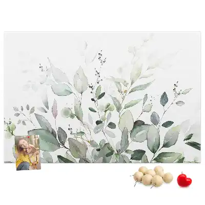 Tablă de plută cu model botanic cu frunze