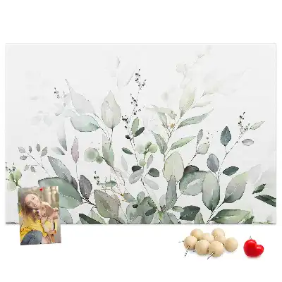 Tablă de plută cu model botanic cu frunze