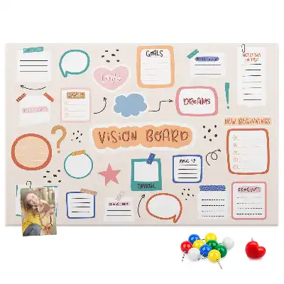 Panou din plută pentru vizualizare colorat