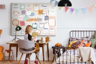 Panou din plută pentru vizualizare colorat