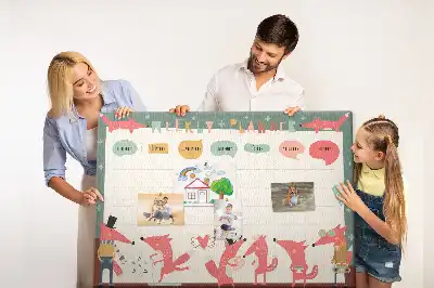Panou de plută organizator săptămânal pentru copii