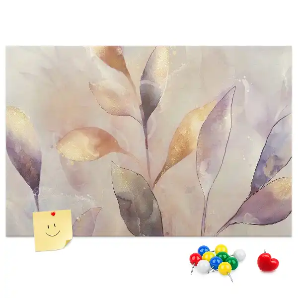 Tablou din plută cu plante în acuarelă