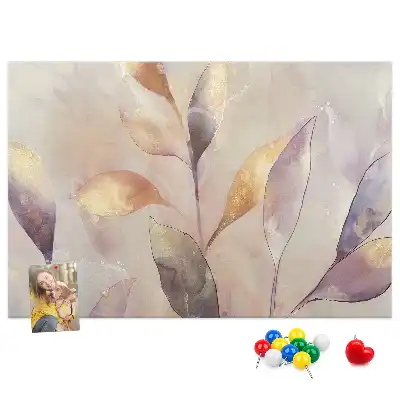 Tablou din plută cu plante în acuarelă