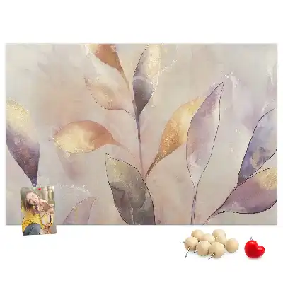 Tablou din plută cu plante în acuarelă