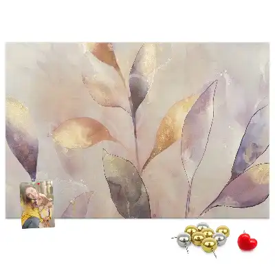 Tablou din plută cu plante în acuarelă