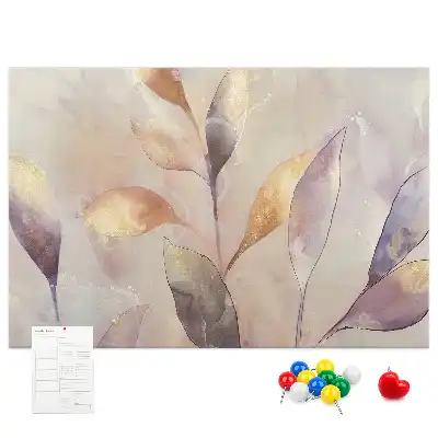 Tablou din plută cu plante în acuarelă