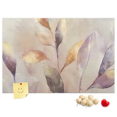 Tablou din plută cu plante în acuarelă