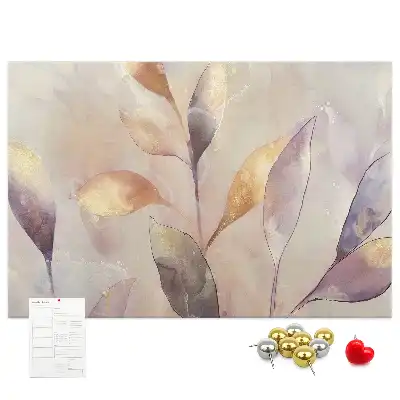 Tablou din plută cu plante în acuarelă