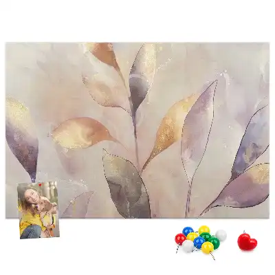 Tablou din plută cu plante în acuarelă