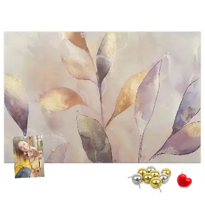 Tablou din plută cu plante în acuarelă