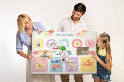 Panou de plută pentru planificator școlar